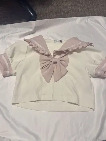 My Melody 세일러 카라 반팔 블라우스 핑크 마이멜로디