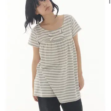 Expired girl Emily Button Top Stripe | 반팔 티셔츠 | 번개장터 중고거래