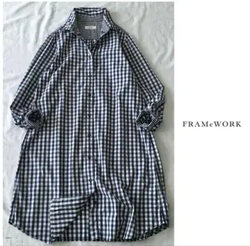 프레임워크 [세탁 가능] 깅엄 체크 튜닉 셔츠 블라우스
