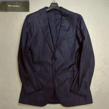 실크 RING JACKET 테일러드 자켓 일본제 수트 네이비