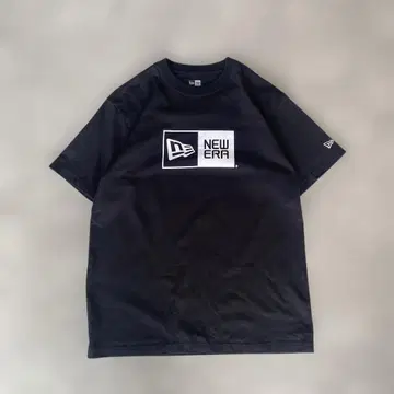 NEW ERA 티셔츠 블랙 센터 로고 L 사이즈