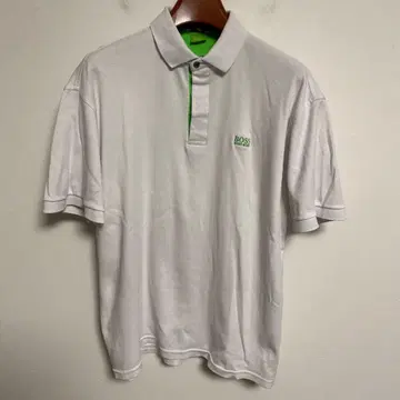 HUGO BOSS 피케 셔츠 화이트 그린 3XL