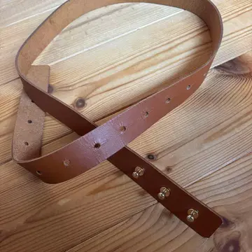 chiiiibag 가죽 벨트 브라운