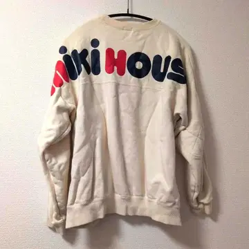 MIKI HOUSE 맨투맨 트레이닝복 아이보리 S