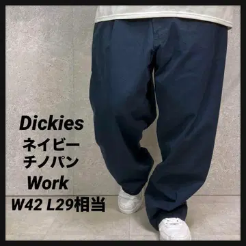 디키즈 워크 팬츠 네이비 치노 팬츠 빅사이즈 팬츠 W42 L29 상당