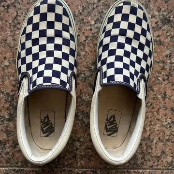 VANS 클래식 슬립온 체커보드 네이비