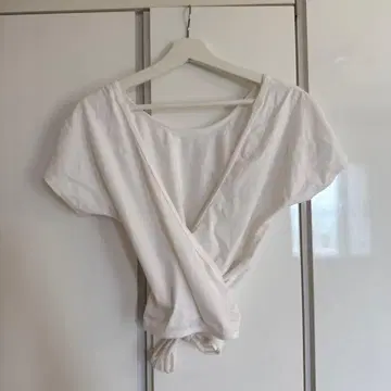 2way 카슈쿨 랩 화이트 T 반팔 티셔츠 화이트