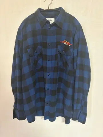 doublet 더블렛 카오스 자수 체크 셔츠