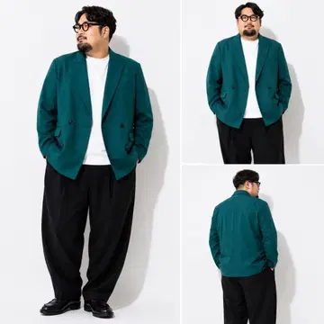 [ 미사용급 ] 자라 더블 테일러드 자켓 그린 2XL ZARA