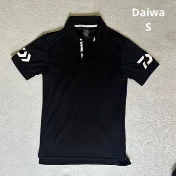 다이와 피케 셔츠 S 블랙 x 화이트