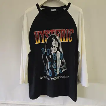 HYSTERIC GLAMOUR 래글런 7부 소매 티셔츠