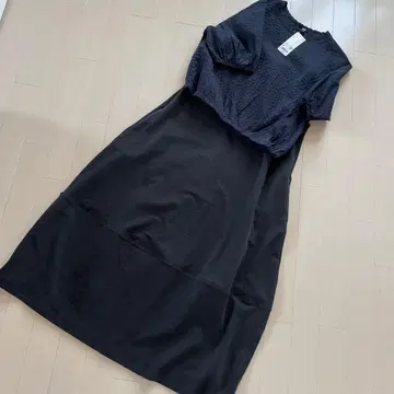 UNIQLO 시어서커 블라우스 반팔 블랙 M 사이즈 원피스 세트