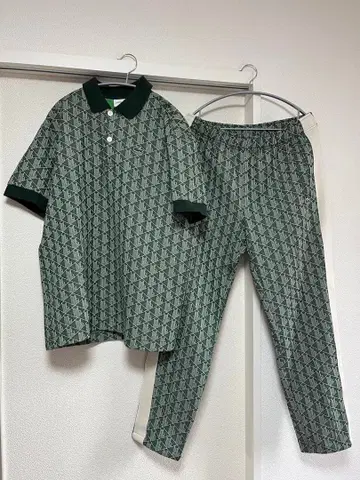 LACOSTE 라코스테 모노그램 피케 셔츠 팬츠 셋업