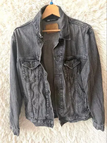 ZARA 자라 남성용 데님 자켓 블랙 M 사이즈