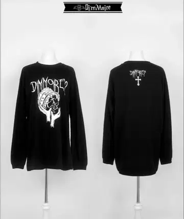 dimmoire Creepy skull 롱T Brack