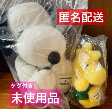 스타벅스 스누피 우드스탁 봉제 인형 2세트