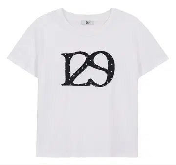 ILLIGO OS 129 입술 패치 T셔츠 화이트 도트