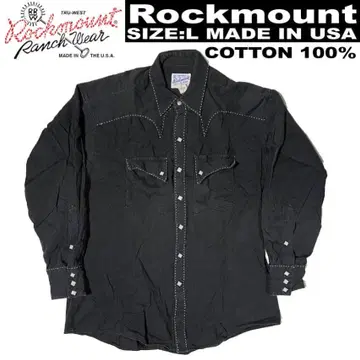 Rockmount '90s USA제 블랙 코튼 트윌 웨스턴 셔츠 L