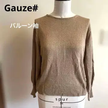 [ Gauze# ] 린넨 100% 벌룬 소매 긴팔 티셔츠