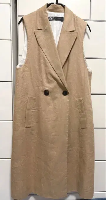ZARA 린넨 롱베스트 베이지
