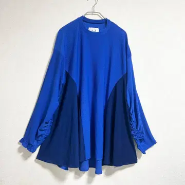 미사용 택 포함 HeRIN.CYE 메쉬 풀오버 티셔츠 블루 계열