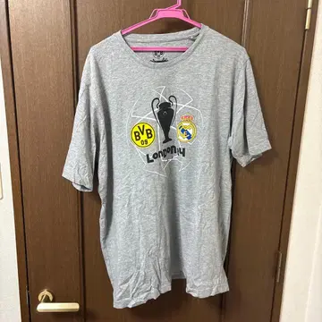 축구 T셔츠 그레이 XL사이즈 도르트문트 레알 마드리드