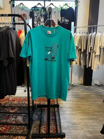 90s ONEITA 터콰이즈 블루 미국 합창단 독수리 반팔 T셔츠 L