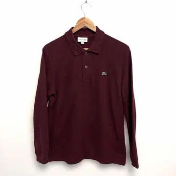 LACOSTE 긴팔 피케 셔츠 L1313LJ 일본제 버건디 4
