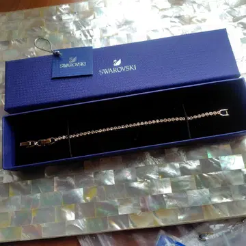 Swarovski 테니스 팔찌 핑크 골드 컬러