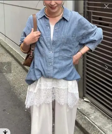 [여름에도 입을 수 있는] 2WAY 시어 데님 셔츠