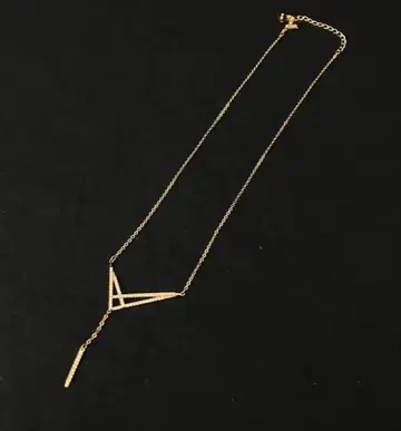 Swarovski 스와로브스키 골드톤 목걸이 기하학 디자인