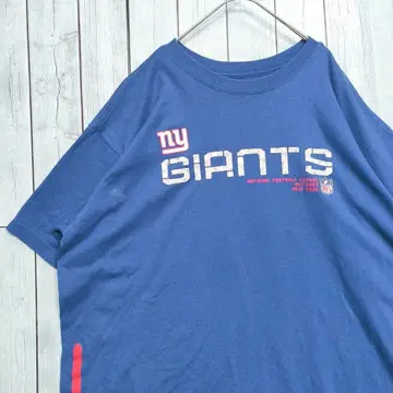 리복 NFL 뉴욕 자이언츠 T셔츠 반팔 블루 남성용 XL