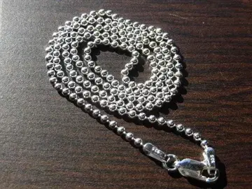 새상품 실버925 볼체인 목걸이 각인 있음 2mm45cm