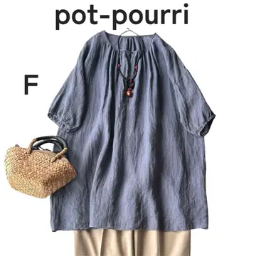 pot-pourri 포푸리 기획 튜닉 원피스 린넨 100% F