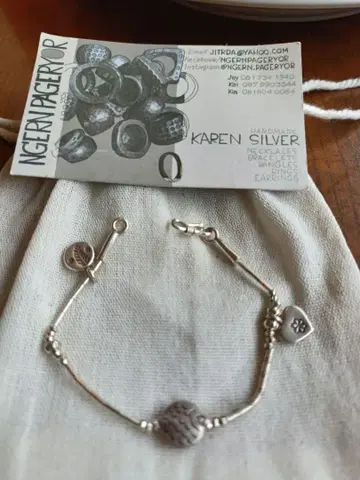 카렌 실버 핸드메이드 팔찌 Karen Silver
