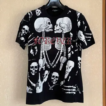 D&G 스컬 프린트 T셔츠 블랙
