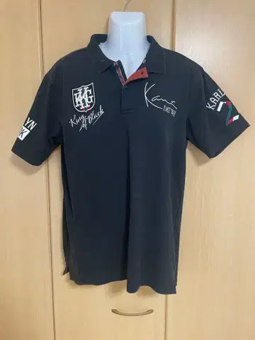 Karl Kani 칼카니 반팔 피케 셔츠 XL 블랙 자수 로고
