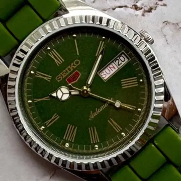 SEIKO 5 오버홀 완료 데이데이트 자동 와인딩 빈티지 70S 그린