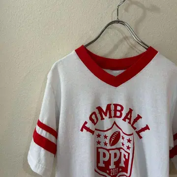 TOMBALL 링거T셔츠 넘버링 화이트