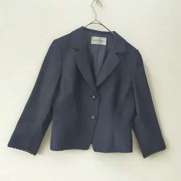 [ 새상품급 ] 마리끌레르 테일러드 자켓 네이비 40 L 레이스 디자인