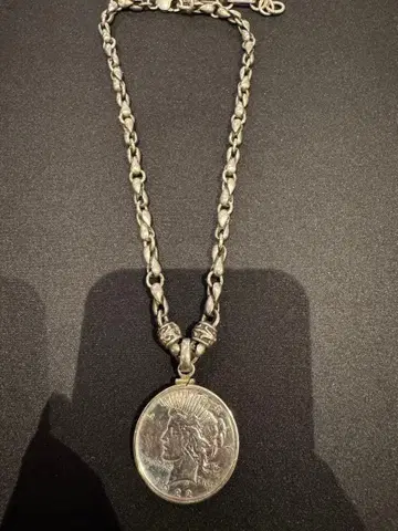 silver925 은화 특대형 목걸이 Liberty coin