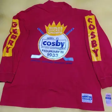 진품 아이스하키 cosby 하이넥 롱 T 빈티지, 빅 사이즈+럭셔리