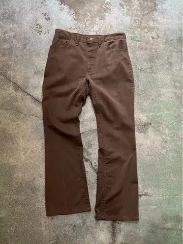 70s 미국산 Wrangler 부츠컷 W-14A 브라운 34 x 32