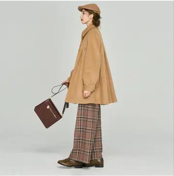 Tnewties 아치 스티치 디자인 울 코트