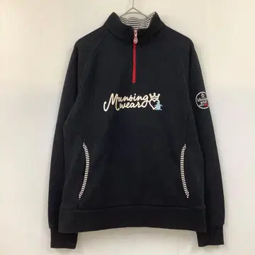 Munsingwear 먼싱웨어 하프 지퍼 셔츠 블랙 M 사이즈