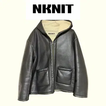 NKNIT 니트 리버서블 무스탕 코트