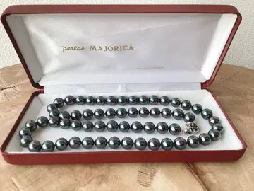 [ MAJORICA Pearl ] SV 각인 9mm 블랙 펄 목걸이