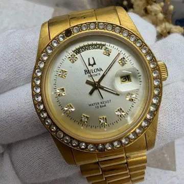 W.022 [시계] 브로바 BULOVA 데이데이트 골드 컬러