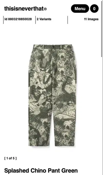 thisisneverthat Splashed Chino Pant S