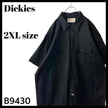 Dickies 디키즈 반팔 셔츠 워크 셔츠 빅 사이즈 XXL 블랙